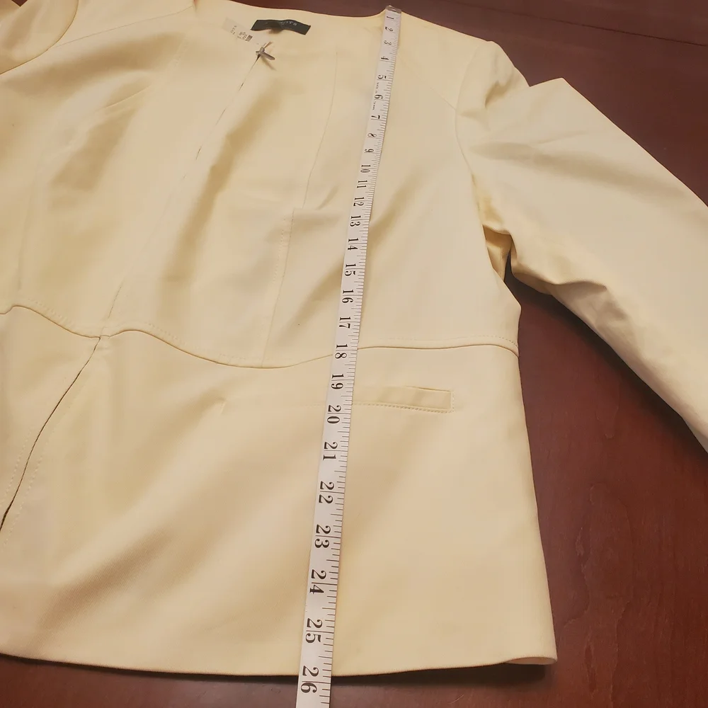 NWT Talbots Butter Yellow Women's Suit Jacket Size 16W - Picture 7 of 9